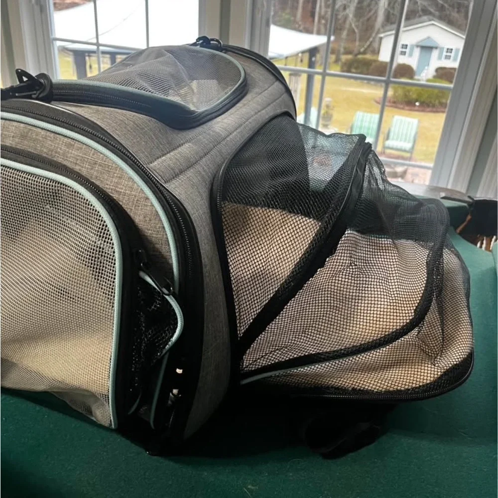 Expandable Gray Pet Carrier TSA Approved